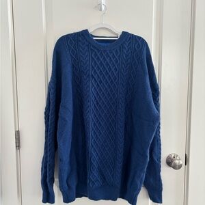 Aelfric Eden Blue Cable Knit Sweater